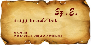 Szijj Erzsébet névjegykártya