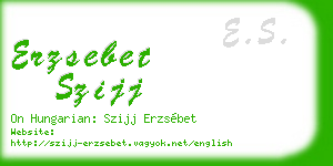 erzsebet szijj business card