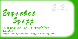 erzsebet szijj business card